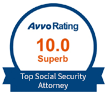 Avvo Rating 10.0 Superb Top Social Security Attorney